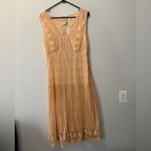 Odille Beige Nylon Dress